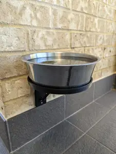 Dog bowl wall mount bracket (folding)