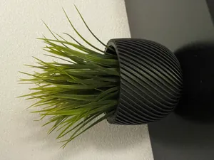 Modern spiral planter remix to fit Ikea plastic plant itemnr. 902.076.85
