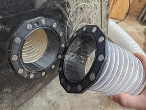 Magnetic 100mm (4") dust collection hose connector for Saw Stop table saw