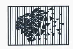 Fragmented Lion Art- Bridge Stress Test for A1 - Mini+