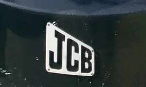 jcb logo with screw holes
