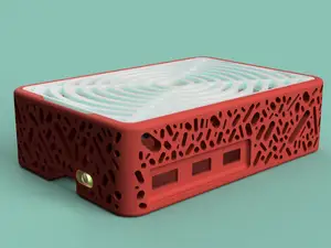 Raspberry Pi 5 case with M.2 NVME SSD HAT support, custom top and power button (UPDATED v1.3) pi5 rpi5