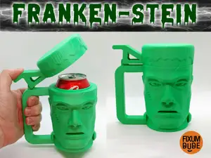 Franken-Stein Flip Top Can Coozie