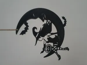 Halloween Decoration Witch On The Moon