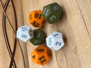 12 Sided Die Dice D12 for Color Printing Only