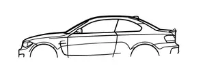 BMW E82 M1 Wall Art Silhouette