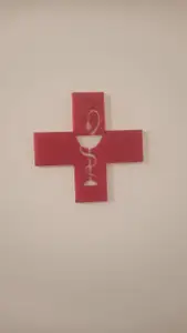 Red Cross sticker for medicine cabinet