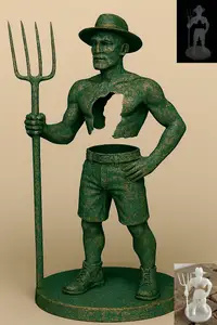 The Farmer Sculpture (Bruno Catalano Art Inspired)
