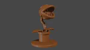 Mario inspired, Bone Piranha Plant, Tabletop DnD miniature
