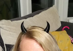 devils horns headband
