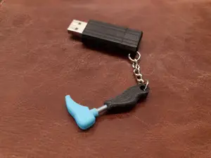 Prosthetic leg keychain