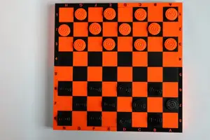 Chess - Schach & Checkers - Draughts - Dame Board & Box
