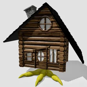 Baba Yaga hut for LED tea candle