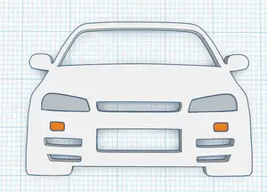 Nissan Skyline R34 minmalistic keychain