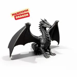 MAJESTATIC DRAGON SCULPTURE / GOTHIC DECOR / SHELF SCULPTURE DECOR