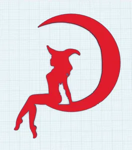 Witch on the moon