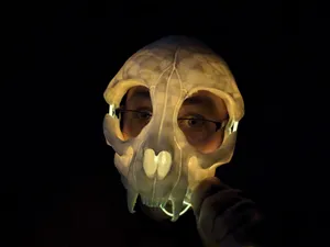 Cat Skull Mask - EL Wire edition