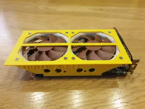 Zotac GTX 1060 3Gb Single fan to dual Noctua 92mm pwm fan adapter