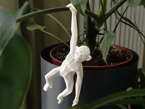 Cute Low Poly Hanging Monkey