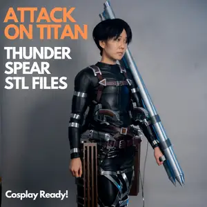 Attack On Titan Thunder Spear Cosplay Props Levi/Mikasa Costume Season 4 Odm Gear