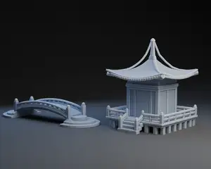 Zen Bridge and Temple