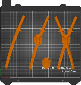 DUMMY 13 - Dual katana & holster set - static