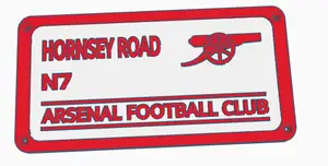 Arsenal football club n7 wall plaque