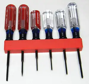 6 piece Craftsman Mini Jeweler Screwdrivers set holder with three 10x2 magnets