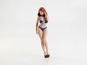 Bikini Girl Figure Female Collectible 3D Printable