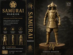 Samurai Warrior Statue – Detailed Armor Figure