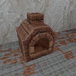 Dollhouse Pizza oven Medival DND terrain nosupport