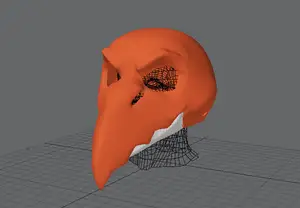 Fursuit-head base - version 83 - fantasy crow