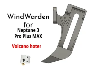 Volcano WindWarden Upgrade Elegoo Neptune 3 Pro Plus Max 5015 Fan Duct Adapter Beta V0.2