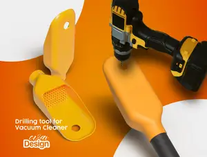 Drilling tool for vacuum cleaner - Vacuum-Assisted Drill Attachment