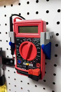 Cradle for Harbor Freight Multimeter Probe Holder (Pegboard)