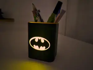 Illuminated Pencil Holder Inspired by Batman