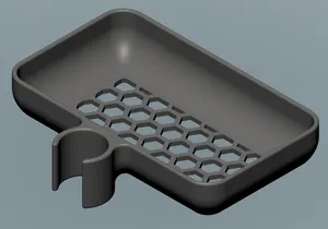 Shower clip on soap tray 18.8mm pipe