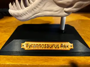 Nameplate for T-Rex Skull