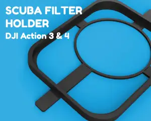 DJI Action 3 & 4 - Scuba Housing filter adapter (updated 15/11/2023)