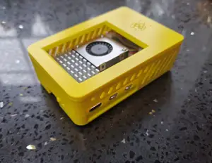 Raspberry Pi 5 and Active Cooler Case, with reset button