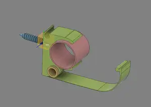 Conduit holder for 20mm PVC Pipe with place for 8mm cable underneath