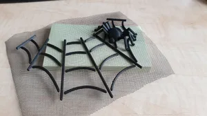 Spider decoration with web necklace