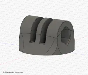 Action Camera Mount Base (GoPro-style, import this into your project)