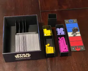 Star Wars The Deckbuilding Game Organizer (Includes room for two copies, and sleeved cards)