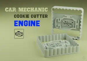 Car mechanic Cookie Cutter (Engine)