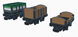 009 Wagons for 009/n scale universal freight car frame