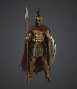 Spartan Warrior Statue – Ancient Greek Spearman