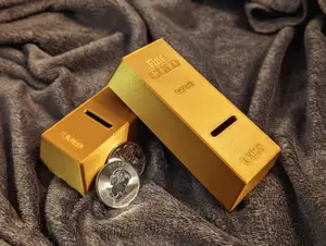 Gold Bar Piggy Bank - Supportless