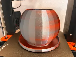 Flower Pot with Tray and Drain Holes