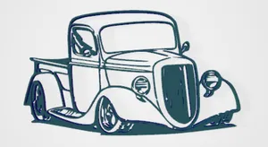 Vintage Hot Rod Truck Wall Art